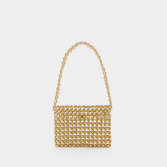 Vanina Beaded Sable Nacré 珠串手提手拿包