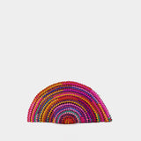 Nannacay Valentina Dreamscape Clutch 多色编制半圆手拿包