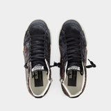 Golden Goose GGDB Sneakers Slide Glitter 皮质中帮做旧