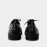 玛尼 Marni Dada Derbies 黑色光面牛皮运动鞋