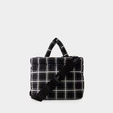 玛尼 Marni Ew Nylon Print Tote Bag 黑色聚酯纤维托特包手提包