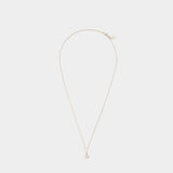 London Orb Pendant 银色金属项链