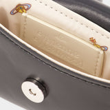 Mirage Mini Courtney 黑色光面小牛皮链条包