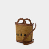 玛尼 Marni Mini Bucket 草编编织迷你水桶包