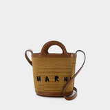 玛尼 Marni Mini Bucket 草编编织迷你水桶包