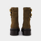 蔻依 See by Chloé Mallory Boots 皮质踝靴