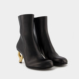 J.W. Anderson Chain Ankle Boot 黑色光面牛皮踝靴