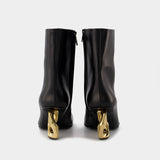 J.W. Anderson Chain Ankle Boot 黑色光面牛皮踝靴