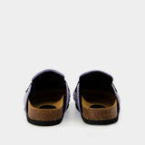 J.W. Anderson Loafers 紫色光滑牛皮饰水晶露跟乐福鞋