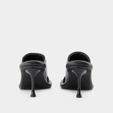 J.W. Anderson Bumpler 黑色牛皮饰水晶高跟穆勒鞋