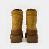 Palm Angels Desert Boot Sand No Color皮质低筒靴