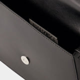 Numbers Cb MM6 黑色光面小牛皮中号肩背包