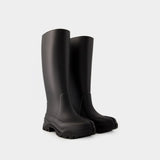 粉丝立减马吉拉 Maison Margiela Bottes Tabi Rain 皮质高筒靴