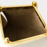 Vela 白色光面小牛皮 Hobo 腋下包