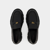 Mocassins Greca Border 皮质乐福鞋