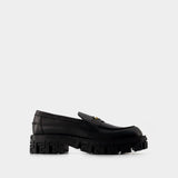 Mocassins Greca Border 皮质乐福鞋
