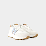 H Logo 白色光面植鞣皮运动鞋