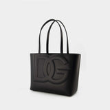 Dg Logo Small Handbag - Dolce & Gabbana - Black - Leather