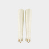 Paris Texas Stiletto 60 皮质高筒靴