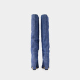 Paris Texas Jane 100 皮质高筒靴