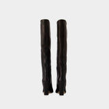 Paris Texas Jane 100 皮质高筒靴