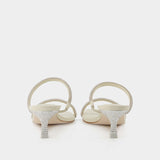 Cult Gaia Nami白色水钻凉鞋