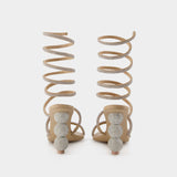 Cult Gaia Lislie金属色水钻凉鞋