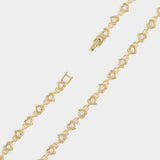 Numbering Plated Round Brilliant Heart 项链