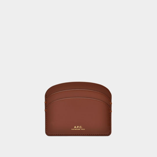 A.P.C. Demi-Lune皮质半月卡片夹正品apc