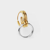 Charlotte Chesnais Three Lovers 银质拼接银镀金单只耳饰正品