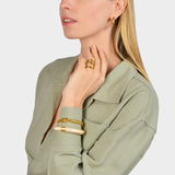 Charlotte Chesnais Echo 黄色银质镀金戒指正品