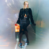 AcneStudios蓝色/米色皮质凉鞋