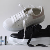 Oversized Sneakers白色牛皮厚底鞋