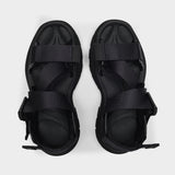 Tread Sandals 黑色帆布凉鞋