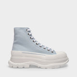 Tread Slick Sneakers 灰白拼色高帮帆布橡胶厚底鞋