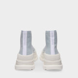 Tread Slick Sneakers 灰白拼色高帮帆布橡胶厚底鞋