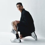 Runner 银色牛皮运动鞋