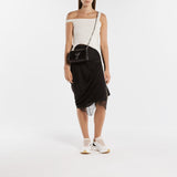 Sneakers Oversize 白色皮质 银色鞋跟运动鞋