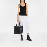 Wander黑色牛皮镂空踝靴