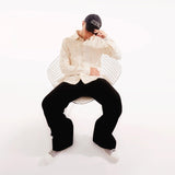 Stacked黑色logo刺绣棒球帽