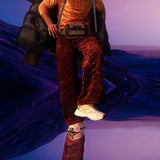 Marathon 白色/银色网面皮质运动鞋