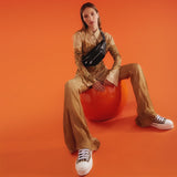 Lf Tnr Jack L米色格纹棉质休闲鞋