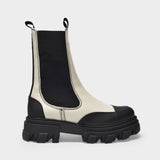 Ganni Chelsea 皮质切尔西踝靴正品