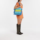 Ganni Embroidered Western 皮质长靴棕色牛仔