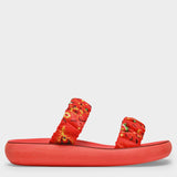 Ancient Greek Sandals Scrunchie Melia 红色帆布厚底凉鞋