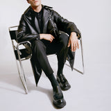 马吉拉 Maison Margiela Derby 黑色皮质系带厚底皮鞋