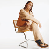 Rejina Pyo Maggie Sandal 25Mm光面揉皱皮质凉鞋