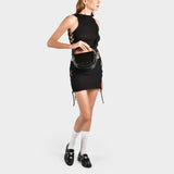 Toga Pulla 黑色皮鞋饰金属装饰 乐福鞋穆勒鞋