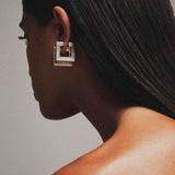 Ivi Small Aurelia Hoops Narrow Season 6小号镀金金属耳环