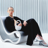 Alessandra Rich 水晶吊坠项链银色